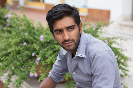Man sitting and thinking.